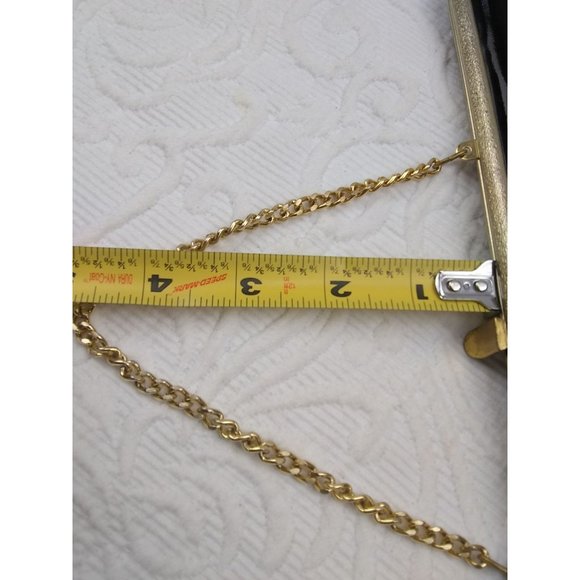 Vintage Theodor California extra wide elegant small handbag gold chain - Picture 9 of 12
